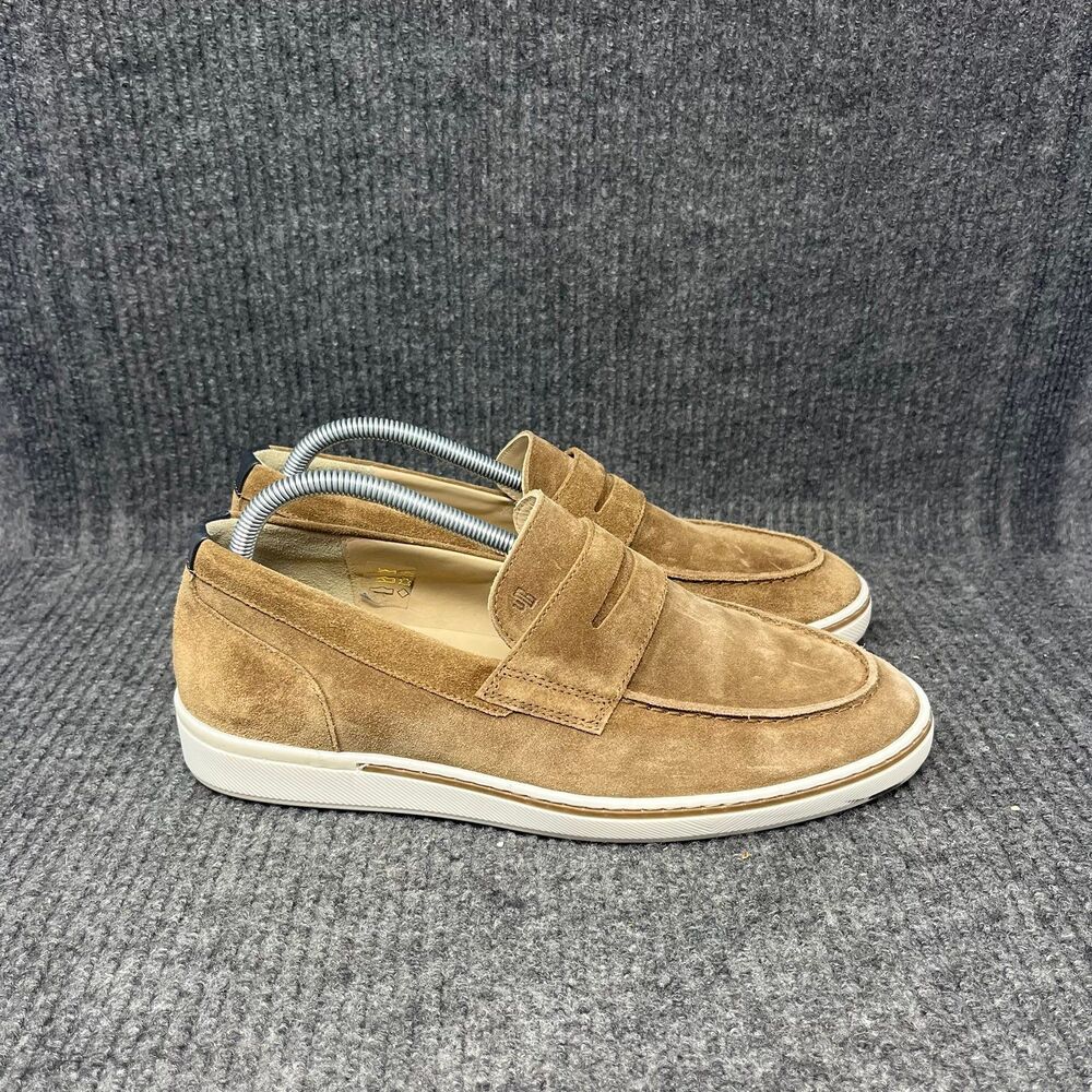 Floris Van Bommel Bora‎ Penny Suede Leather Slip On Loafers Shoes Brown Mens 8